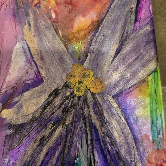 HANDCRAFTED Abstact Floral Painting HANDPAINTED & HANDMADE Contemporary Wall Art - Picture 14 of 16